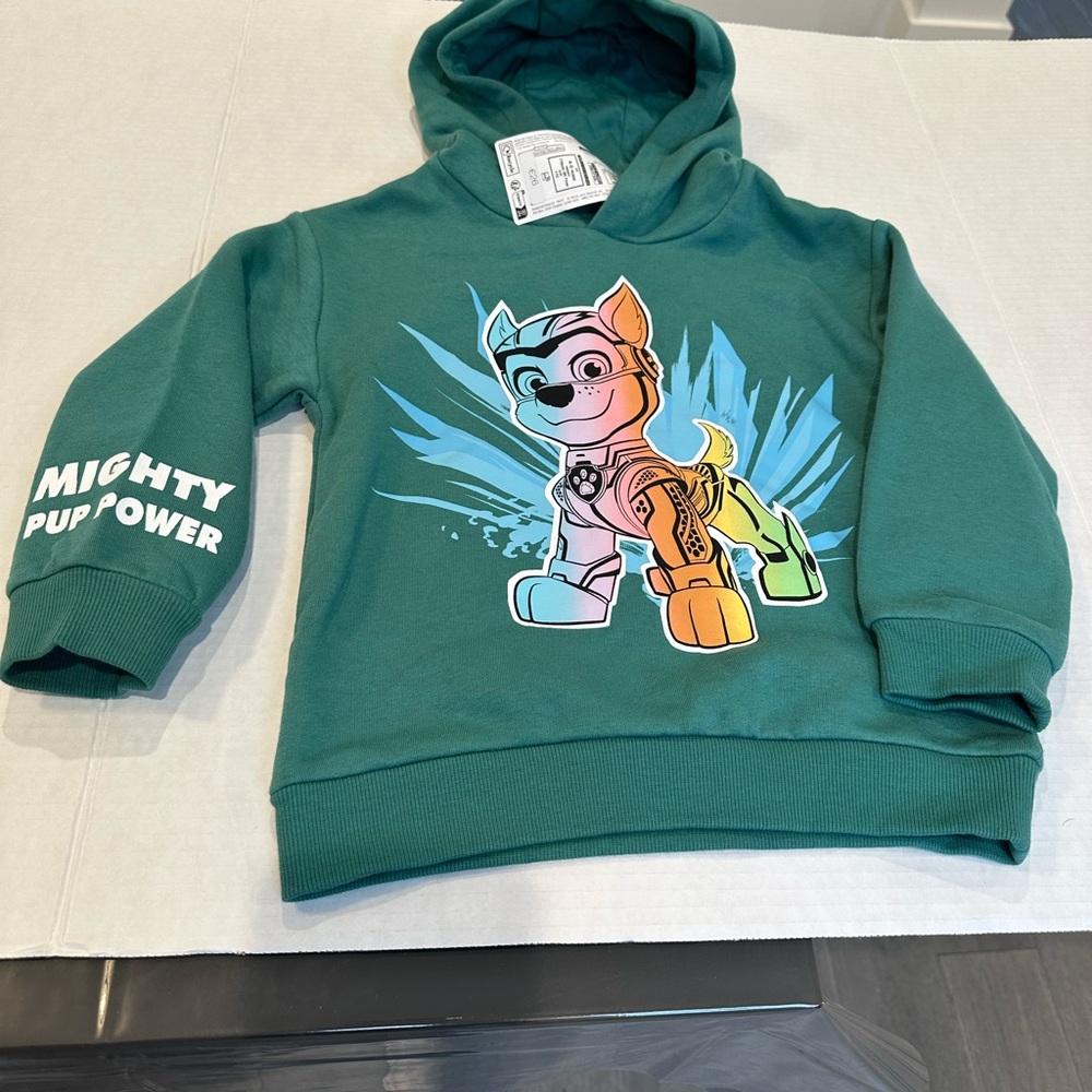 Mighty Pup Power Kids Green Hoodie